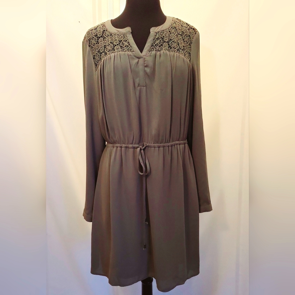 🫒Olive Mini/Shirt Dress from DR2 by Daniel Rainn - size (L)